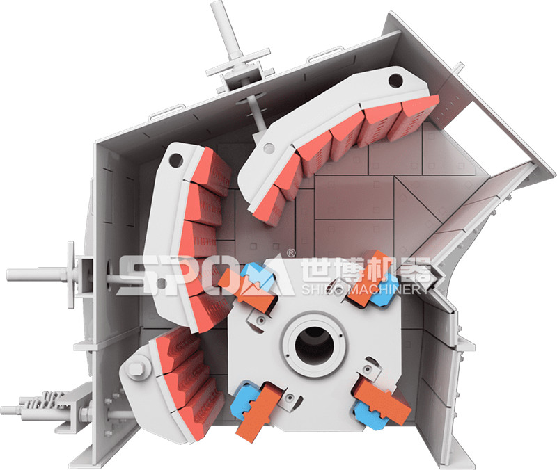 三腔反击破碎机内部结构图